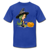 Halloween Witch Cartoon T-Shirt - royal blue