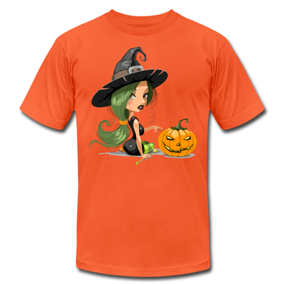Halloween Witch Cartoon T-Shirt - orange
