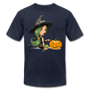Halloween Witch Cartoon T-Shirt - navy