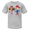 Hip Hop Cartoon Kids T-Shirt - heather gray