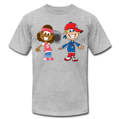Hip Hop Cartoon Kids T-Shirt - heather gray