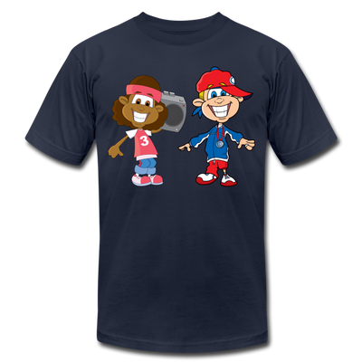 Hip Hop Cartoon Kids T-Shirt - navy