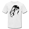 Black & White Girl Face T-Shirt - white