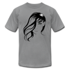 Black & White Girl Face T-Shirt - slate