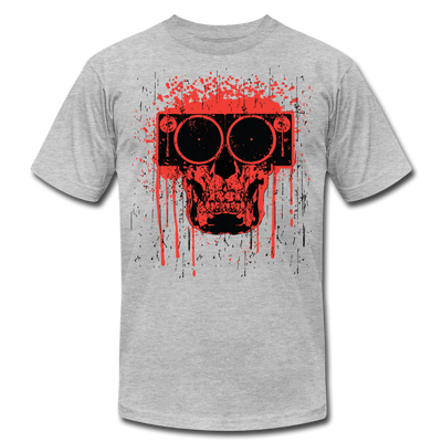 Abstract Skull Speaker T-Shirt - heather gray