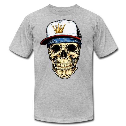 Hip Hop Skull T-Shirt - heather gray