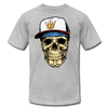 Hip Hop Skull T-Shirt - heather gray