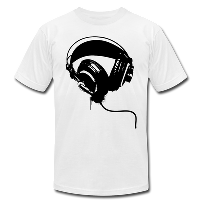 Black & White Headphones T-Shirt - white