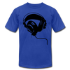 Black & White Headphones T-Shirt - royal blue