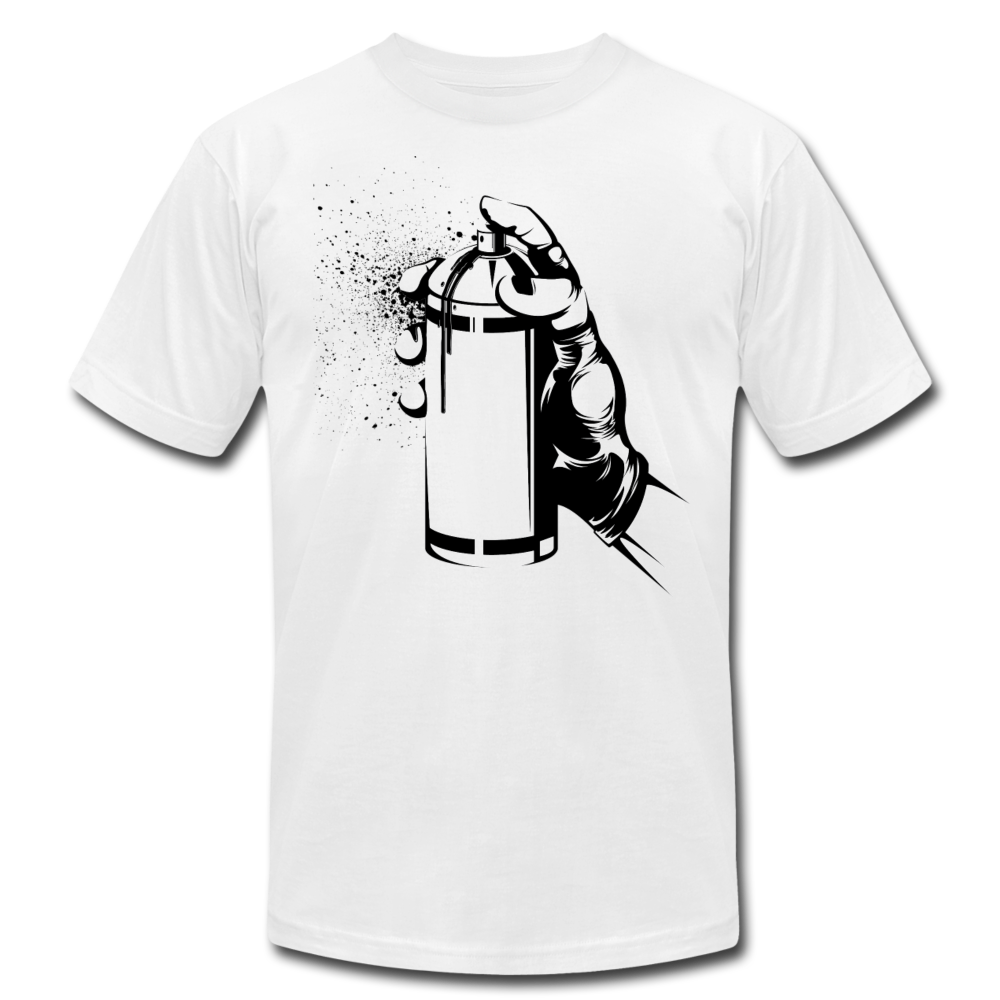 Black & White Spray Can T-Shirt - white
