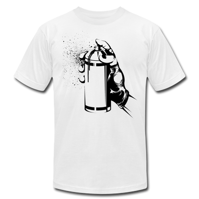 Black & White Spray Can T-Shirt - white