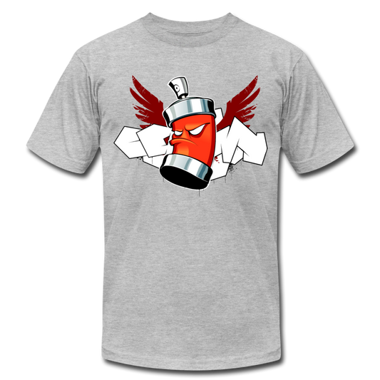 Hip Hop Spray Can T-Shirt - heather gray