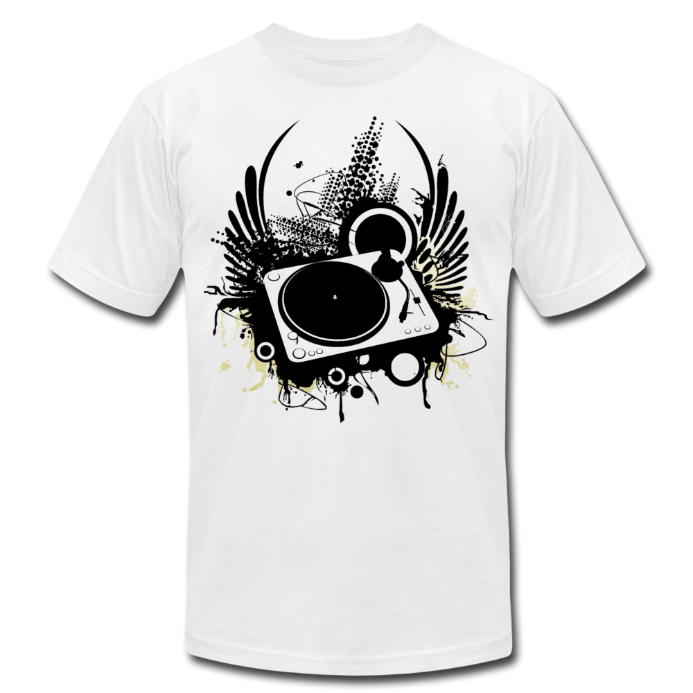 Abstract Turntable Wings T-Shirt - white
