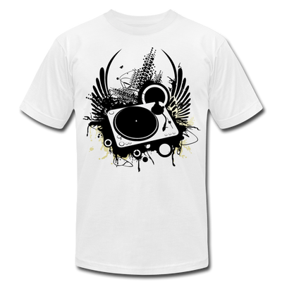 Abstract Turntable Wings T-Shirt - white