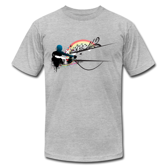 Abstract DJ Mixing T-Shirt - heather gray