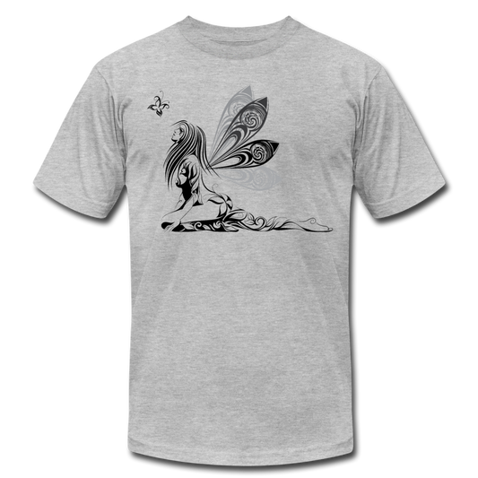 Fairy Butterfly Maori Tribal Girl T-Shirt - heather gray