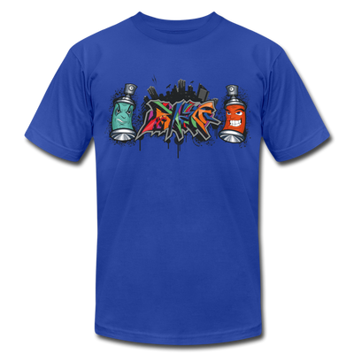 Colorful Graffiti Spray Cans T-Shirt - royal blue