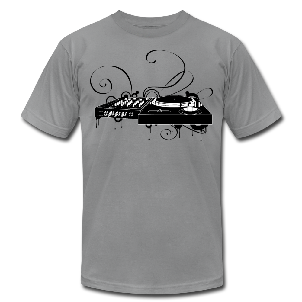 Black & White Turntable T-Shirt - slate