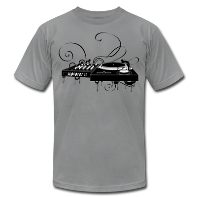 Black & White Turntable T-Shirt - slate