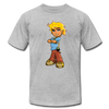 Cartoon Boy T-Shirt - heather gray