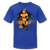 Hot Girl Cartoon T-Shirt - royal blue