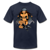 Hot Girl Cartoon T-Shirt - navy