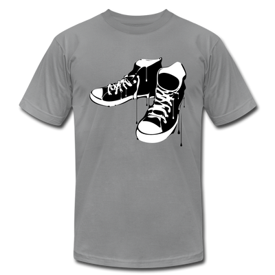 Black & Whits Chucks Shoes T-Shirt - slate