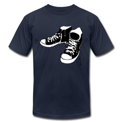 Black & Whits Chucks Shoes T-Shirt - navy