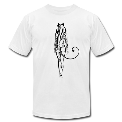 Tribal Maori Cat Girl T-Shirt - white