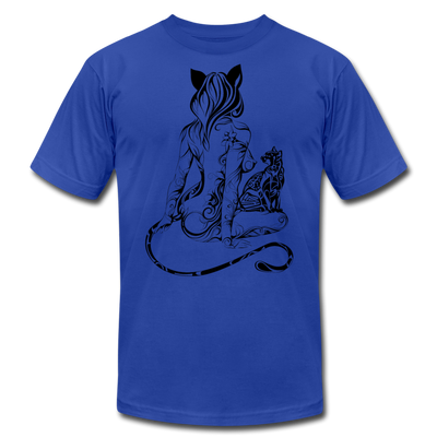 Maori Tribal Cat Woman T-Shirt - royal blue