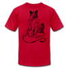 Maori Tribal Cat Woman T-Shirt - red