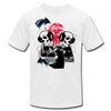 Abstract Skulls with Headphones T-Shirt - white