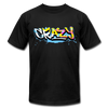 Colorful Crazy Graffiti T-Shirt - black