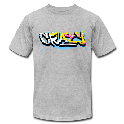 Colorful Crazy Graffiti T-Shirt - heather gray