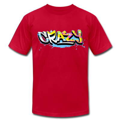 Colorful Crazy Graffiti T-Shirt - red