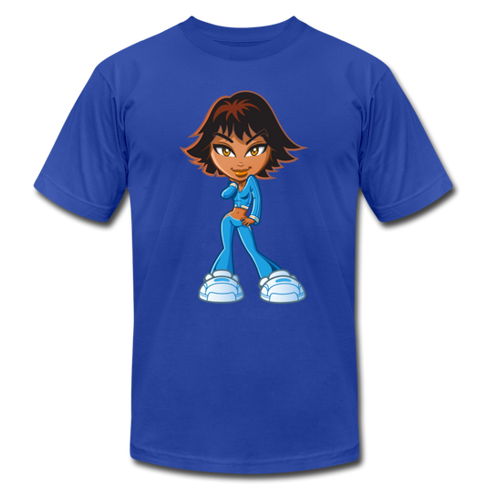 Cartoon Girl T-Shirt - royal blue