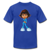 Cartoon Girl T-Shirt - royal blue