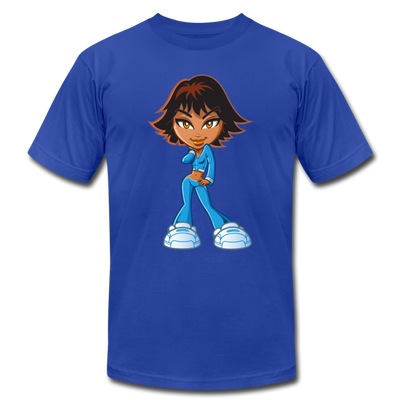 Cartoon Girl T-Shirt - royal blue