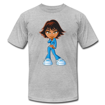 Cartoon Girl T-Shirt - heather gray