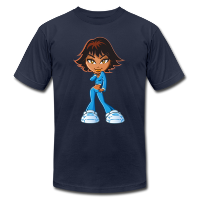 Cartoon Girl T-Shirt - navy