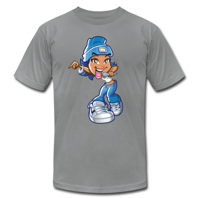 Cartoon Girl T-Shirt - slate