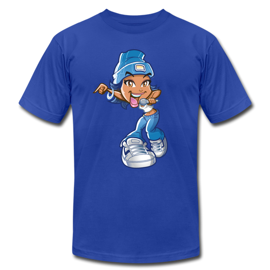Cartoon Girl T-Shirt - royal blue