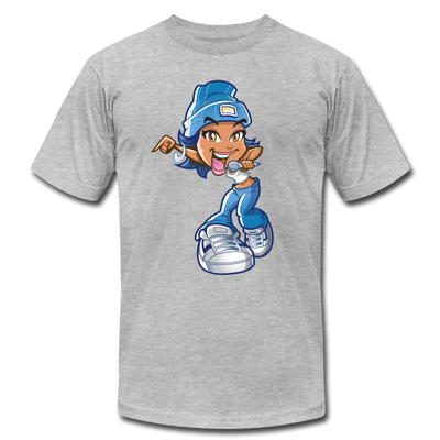 Cartoon Girl T-Shirt - heather gray