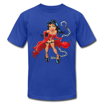 Cartoon Girl Chains T-Shirt - royal blue