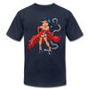 Cartoon Girl Chains T-Shirt - navy
