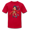 Cartoon Girl Chains T-Shirt - red