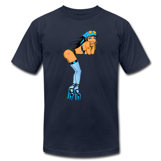 Hot Bandanna Girl T-Shirt - navy