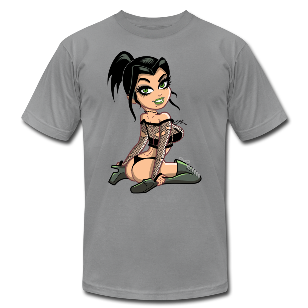 Hot Cartoon Girl T-Shirt - slate