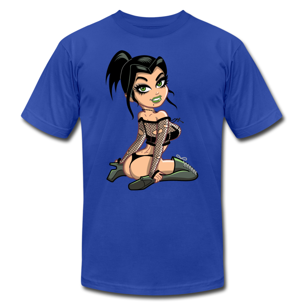 Hot Cartoon Girl T-Shirt - royal blue