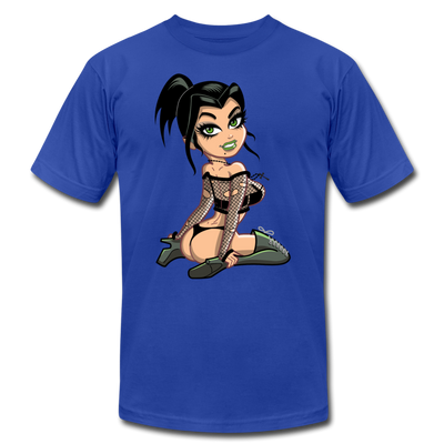 Hot Cartoon Girl T-Shirt - royal blue